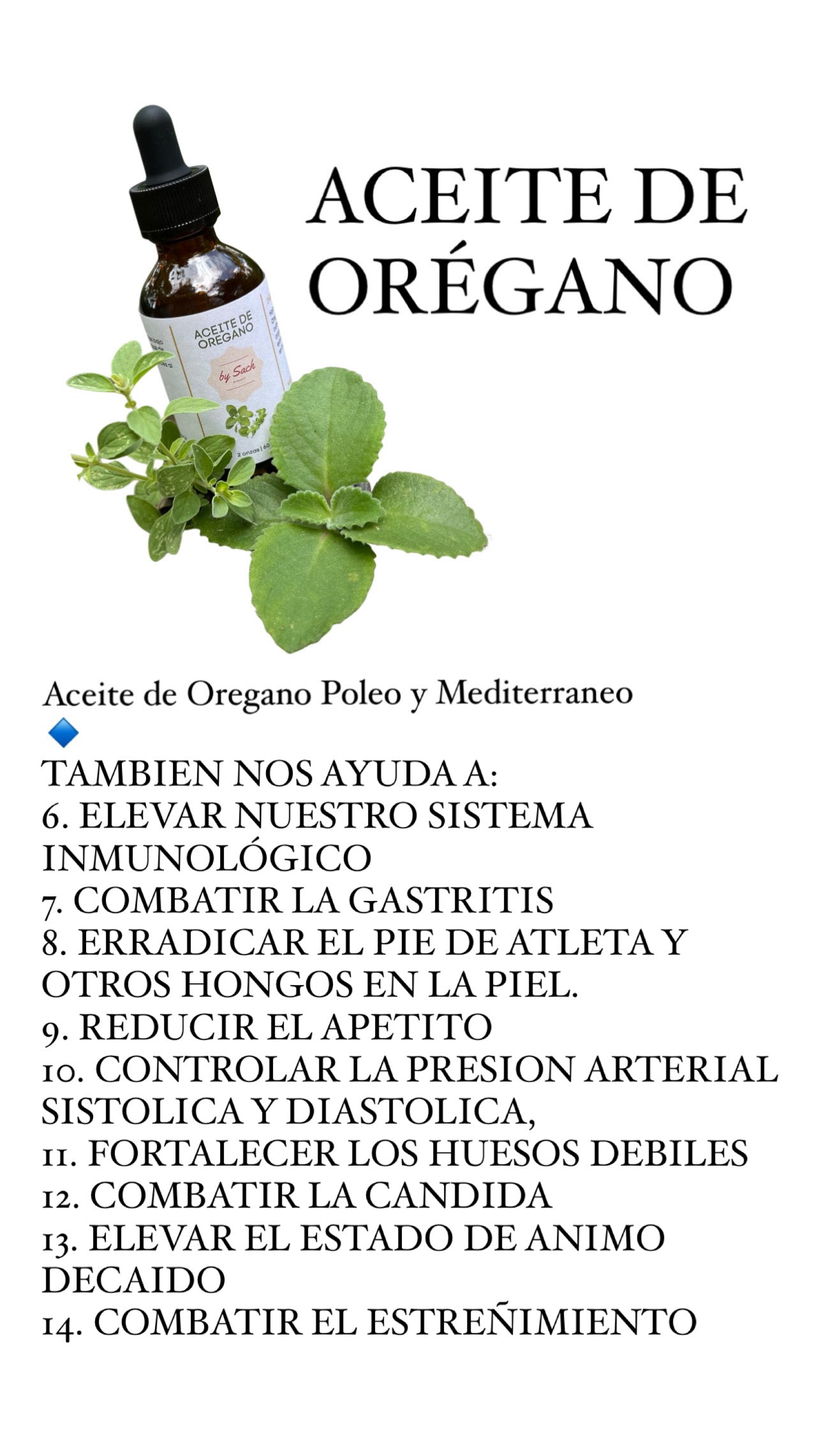 Aceite de Oregano | Oregan Oil