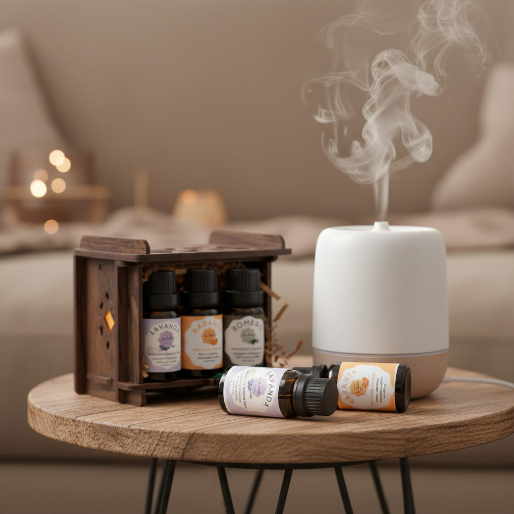 Set de 3 Aceites Esenciales - naranja, lavanda, romero | Set of 3 Essential Oils – Orange, Lavender, and Rosemary