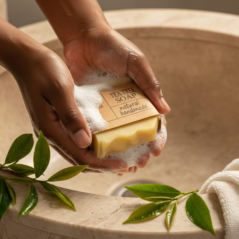 Jabón de Árbol del Té – Pureza equilibrante para piel mixta