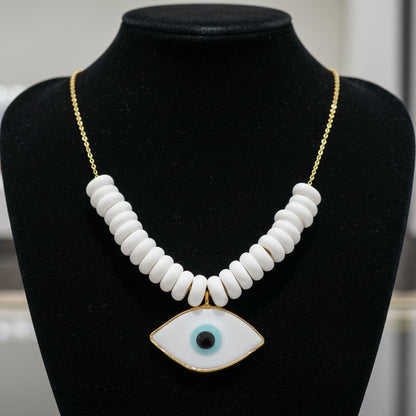 Collar Luz de Estambul – Ojo Turco Blanco