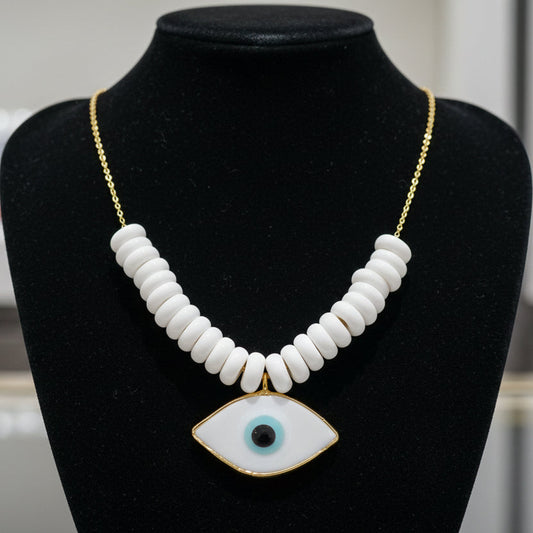 Collar Luz de Estambul – Ojo Turco Blanco